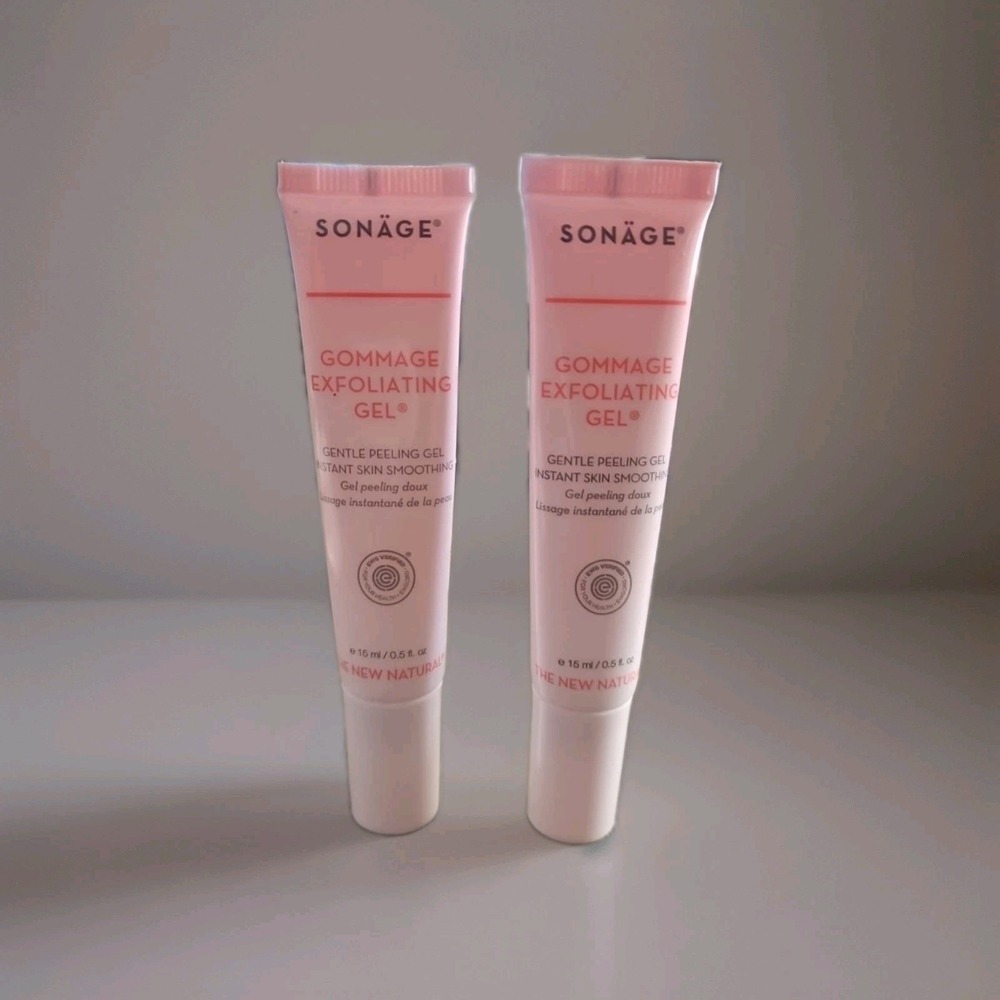 2X Sonage Skincare Gommage Exfoliating Gel Gentle Peeling 0.5 fl oz Sealed Vegan